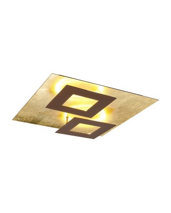 DALIA * PLAFÓN CUADRADO 24W+24W - ORO + CORTEN